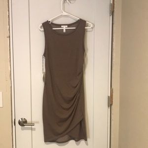 Light Brown Sleeveless Cotton Dress